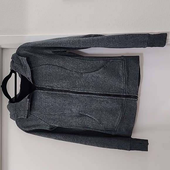 Lululemon Scuba Hoodie *Light Cotton Fleece In Heathered Speckle Black - Picture 2 of 7